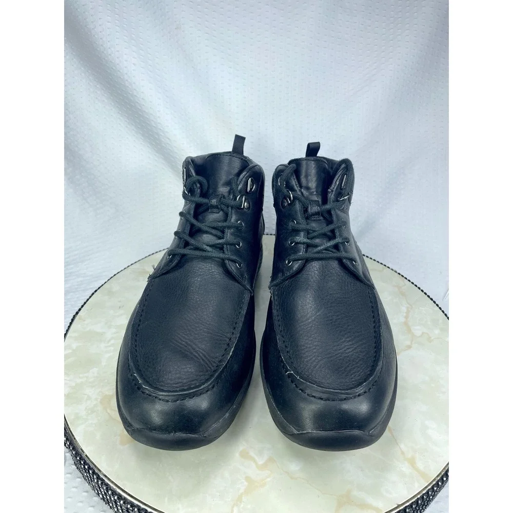 MBT Index Rocker Bottom Leather Boots Mens 10.5 Black Performance Vibram Shoes